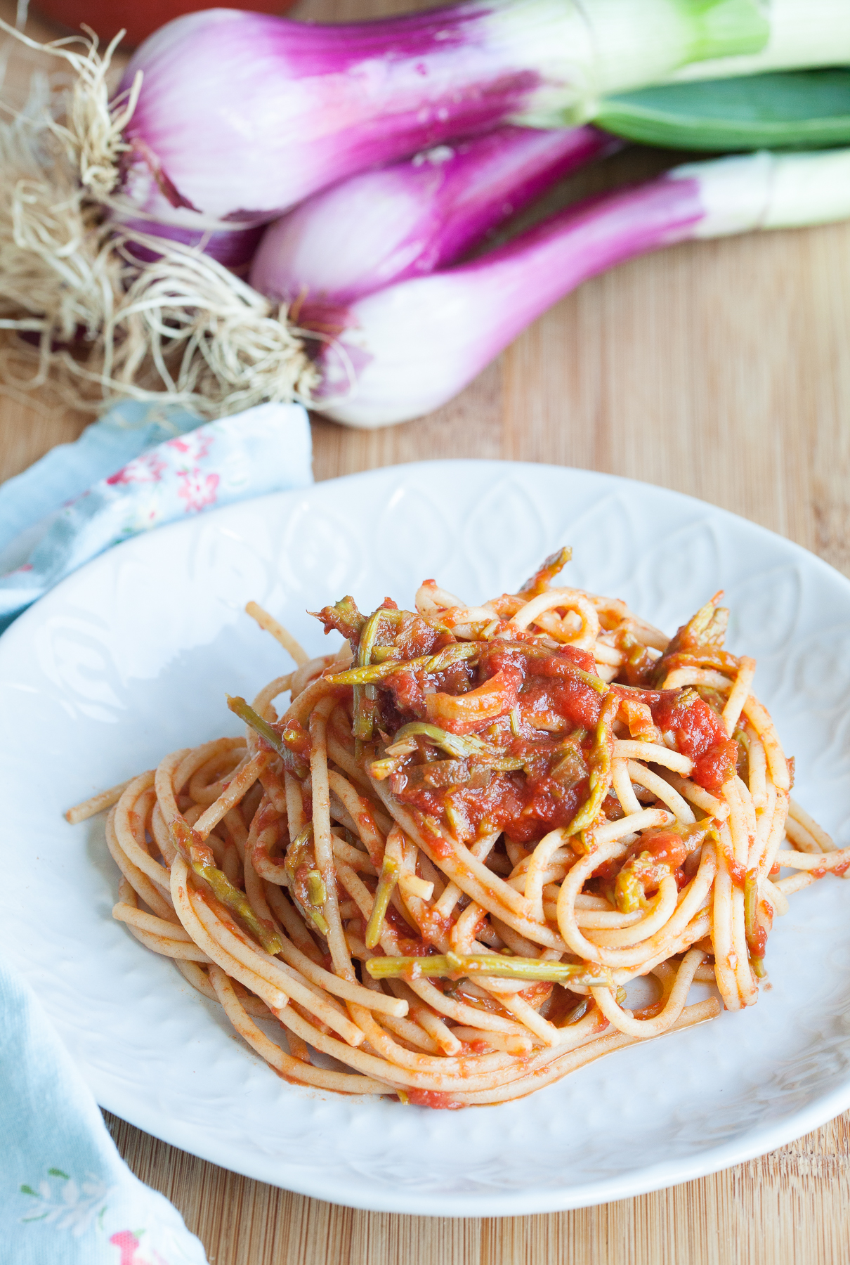 spaghetti e asparagi selvatici