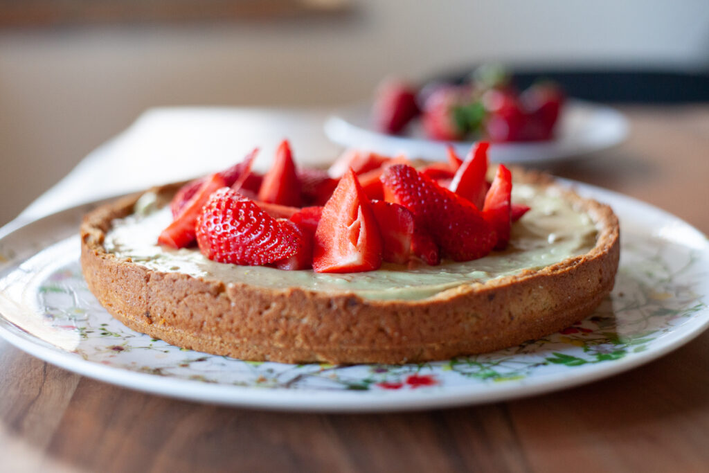 crostata pistacchi e fragole