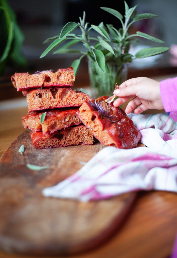 focaccia barbabietola
